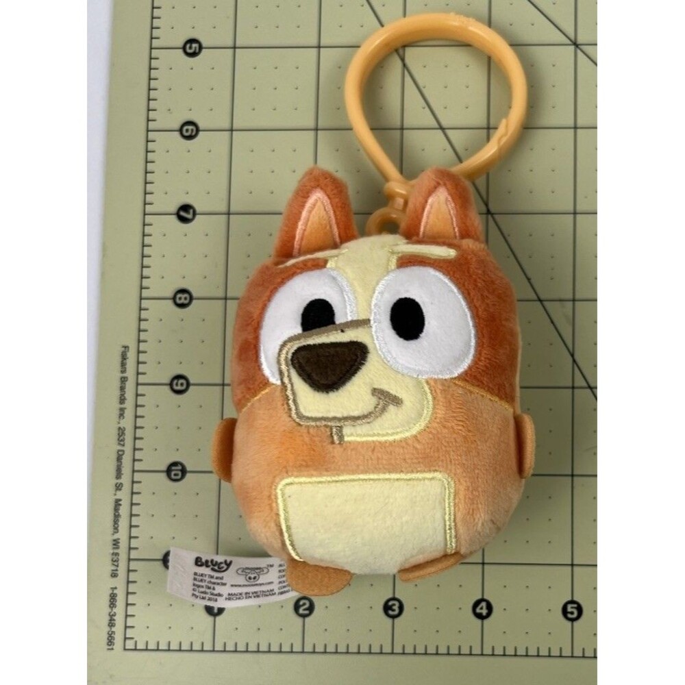 Moose Toys Bluey Bingo Mini 4“ Plush Clip-On Purse Charm 2018